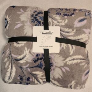 Vera Bradley Gray Floral Throw Blanket